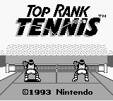Top Rank Tennis (USA) Title Screen